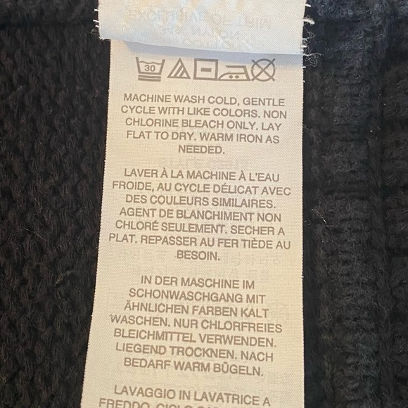 J. Crew Chunky Shawl Collar Open Front Black Cardigan - M/L - Picture 7 of 11